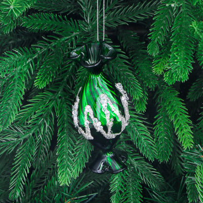 Изображение товара Стеклянное украшение Yancheng конфета 5.5x12 см зеленое