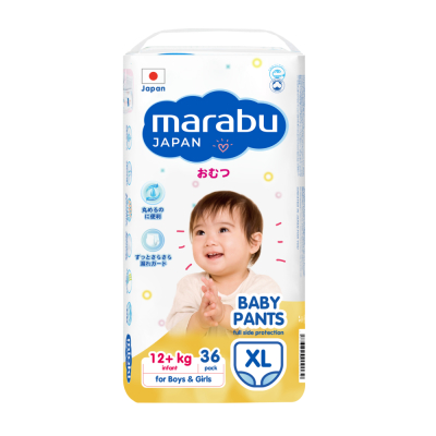 Изображение товара Трусики-подгузники Marabu XL 12+ кг 36 шт для ночного и дневного ухода Изображение товара Трусики-подгузники Marabu XL 12+ кг 36 шт для ночного и дневного ухода