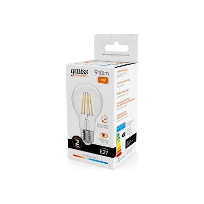 Изображение товара Лампа Gauss Filament Elementary А60 LED 11W 2700K Е27 яркий теплый свет