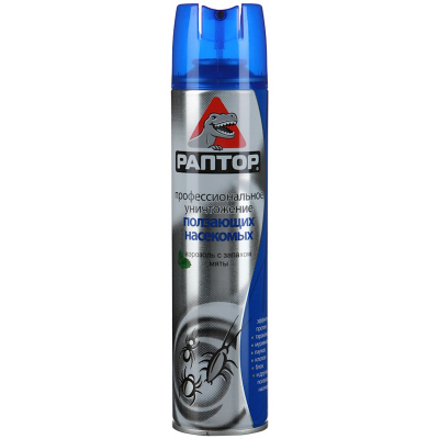 Изображение товара Аэрозоль Раптор от ползающих насекомых 350 мл с мятным ароматом
