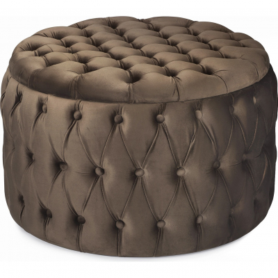 Изображение товара Пуф с крышкой Glasar 49-281B коричневый 70x70x44 см Изображение товара Пуф с крышкой Glasar 49-281B коричневый 70x70x44 см