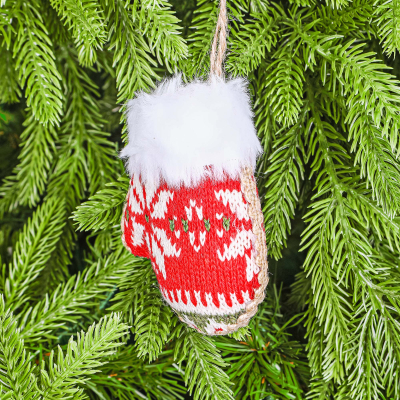 Изображение товара Декоративное украшение для ёлки Yiwu E-commerce рукавица 8х3,5х10 см
