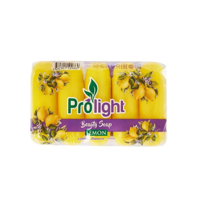 Изображение товара Мыло туалетное PROLIGHT Лимон 5Х55 гр. для рук и все типы кожи Изображение товара Мыло туалетное PROLIGHT Лимон 5Х55 гр. для рук и все типы кожи