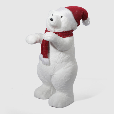 Изображение товара Декоративная фигура Мишка с красным шарфом 113 см Gerimport Ny