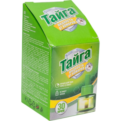 Изображение товара Тайга Жидкость от комаров 30 ночей 30 мл для Indoor защита от комаров