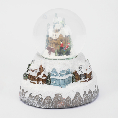 Изображение товара Стеклянный шар для елки Yiwu E-commerce 20,5 см белый и серый дизайн