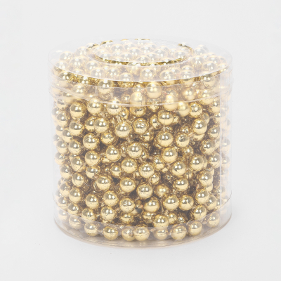 Изображение товара Гирлянда из бусин Yiwu E-commerce золотистая 10 м для праздников и декора