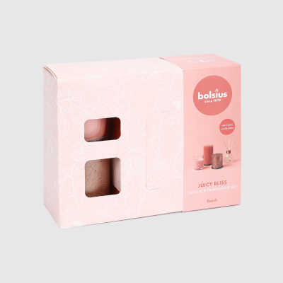 Изображение товара Подарочный набор Bolsius juicy bliss 3 свечи и аромадиффузор