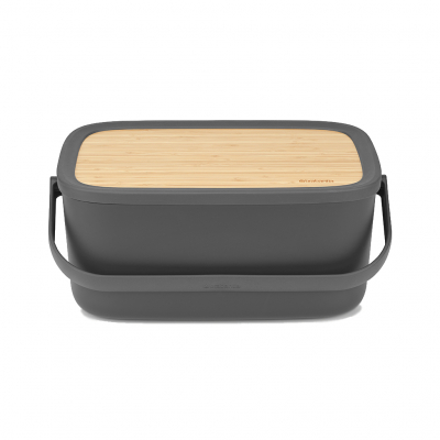 Изображение товара Хлебница Brabantia Nic темно-серая 39,5х25,5 см