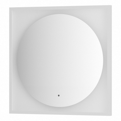 Изображение товара Зеркало Defesto Eclipe 70x70 с LED-подсветкой и ИК выключателем, белая рама
