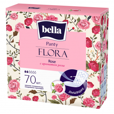 Изображение товара Прокладки ежедневные Bella Panty Flora Rose Роза 70 шт