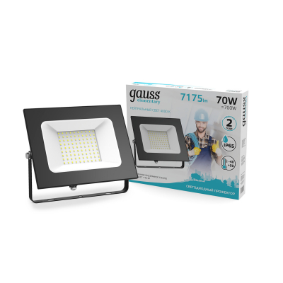 Изображение товара Прожектор Gauss Elementary 70W IP65 4000K для наружного освещения