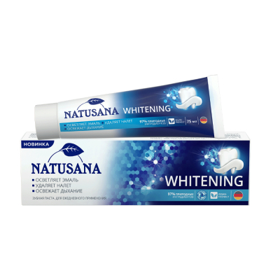Изображение товара Natusana Whitening зубная паста 75 мл укрепление и освежение дыхания