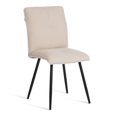 Изображение товара Стул TC Modern Sweet флок молочный с черным каркасом 46x55x88 см