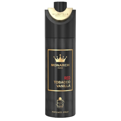 Изображение товара Дезодорант парфюмированный Milestone Monarch Paris red tobacco vanilla 200 мл Изображение товара Дезодорант парфюмированный Milestone Monarch Paris red tobacco vanilla 200 мл