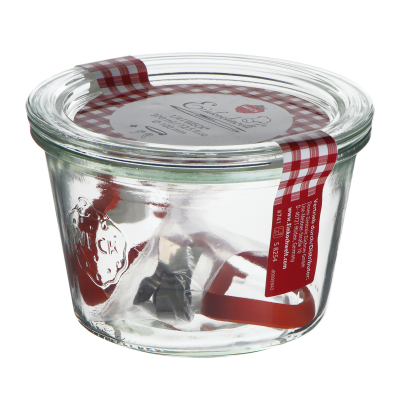 Изображение товара Банка Einkochwelt weck 370мл с крышкой прокладкой и зажимами