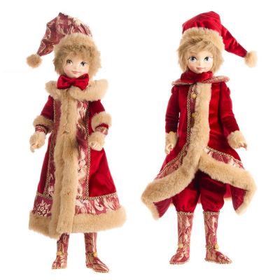 Изображение товара Декоративная кукла Goodwill эльфы Boy & Girl 45 см для новогоднего декора