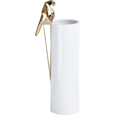 Изображение товара Ваза Glasar с попугаем 11х8х28 см керамическая декоративная