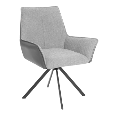 Изображение товара Кресло Murano опора 360, велюр/букле, светло-серый/графит Изображение товара Кресло Murano опора 360, велюр/букле, светло-серый/графит