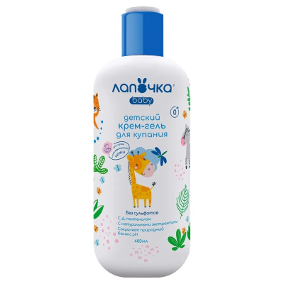 Изображение товара Крем-гель для купания Лапочка детский 400 мл безопасное средство для чувствительной кожи Изображение товара Крем-гель для купания Лапочка детский 400 мл безопасное средство для чувствительной кожи