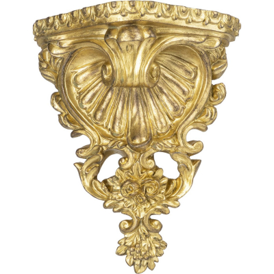 Изображение товара Консоль настенная Glasar золотистая 16х8х19 см