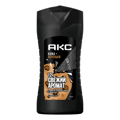 Изображение товара Гель для душа мужской АКС Кожа и печеньки 250 мл для очищения кожи и свежести