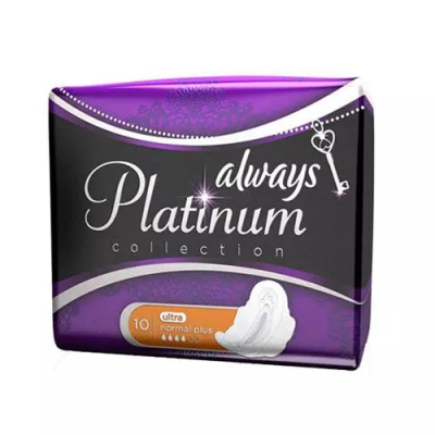 Изображение товара Женские гигиенические прокладки Always Platinum Normal Plus 10 шт, крылышки Изображение товара Женские гигиенические прокладки Always Platinum Normal Plus 10 шт, крылышки