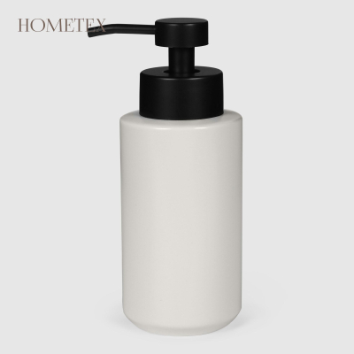 Изображение товара Диспенсер для жидкого мыла Hometex из керамики с дозатором светло-серый