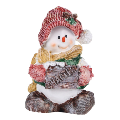 Изображение товара Декоративная новогодняя фигура Снеговичок Полиформ 16 см Мультиколор Россия