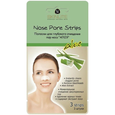 Изображение товара Полоски Skinlite для лица очищающие с алоэ