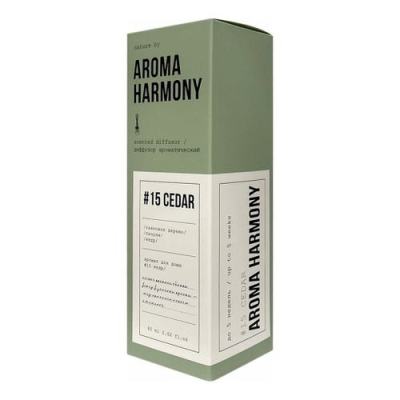Изображение товара Ароматический диффузор Aroma Harmony 15 Cedar 60 мл для создания уюта и ароматерапии
