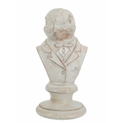 Изображение товара Фигурка Glasar Птичка в костюме декоративная 11х11х21 см белая