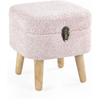 Изображение товара Пуф с крышкой Glasar розовый 35х34х35 см для хранения и сиденья