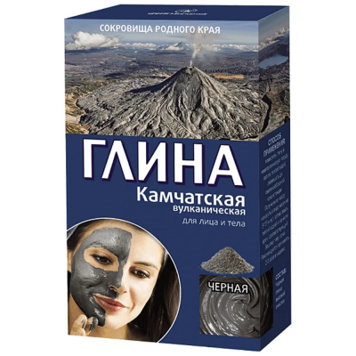 Изображение товара Глина черная вулканическая Камчатская для лица и тела 100 г Фитокосметик