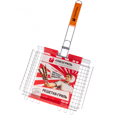Изображение товара Решетка-гриль Союзгриль с регулируемой высотой 25х32 см универсальная