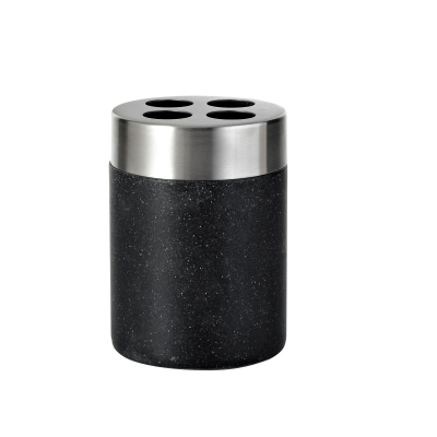 Изображение товара Стаканчик для зубных щеток Ridder Stone черный настольный из нержавеющей стали
