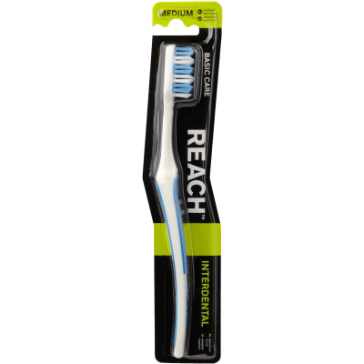 Изображение товара Зубная щетка Reach Interdental средняя White-Blue для межзубной чистки Изображение товара Зубная щетка Reach Interdental средняя White-Blue для межзубной чистки