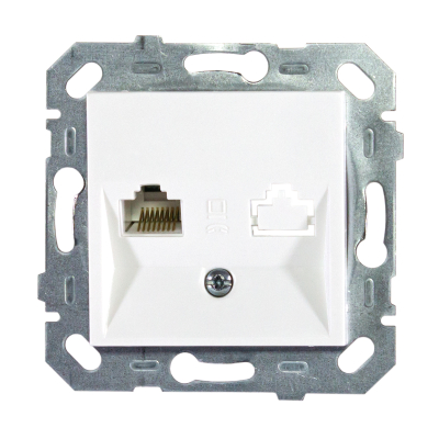 Изображение товара Розетка Netelsan Byobu RJ45 UTP cat 5e белая встраиваемая