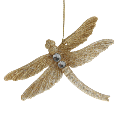 Изображение товара Игрушка елочная Kurt S. Adler Стрекоза T2347 золотистая пластик