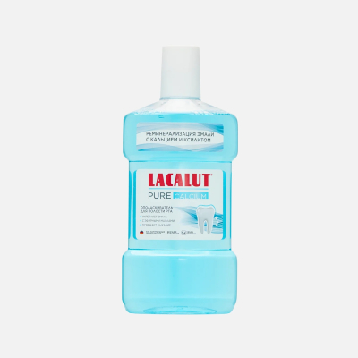 Изображение товара Ополаскиватель для полости рта Lacalut Pure calcium 475 мл Изображение товара Ополаскиватель для полости рта Lacalut Pure calcium 475 мл