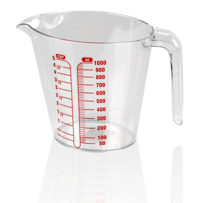 Изображение товара Мерный пластиковый кувшин Sun Plastik Neon 1000 мл прозрачный