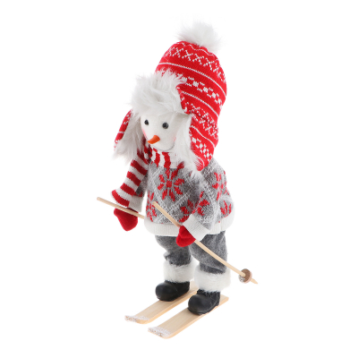Изображение товара Декоративное украшение Cheng kuo Снеговик на лыжах 35 см