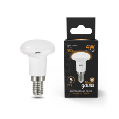 Изображение товара Лампа Gauss LED R39 E14 4W 350lm 2700K 1/10/50