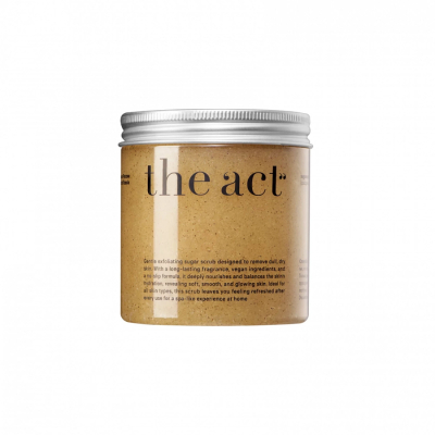 Изображение товара Натуральный сахарный скраб для тела The Act 300г с маслами и алоэ Изображение товара Натуральный сахарный скраб для тела The Act 300г с маслами и алоэ