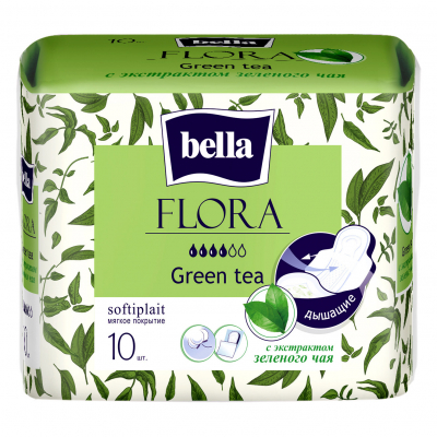 Изображение товара Прокладки гигиенические Bella Panty Flora Green tea Зеленый чай 10 шт Изображение товара Прокладки гигиенические Bella Panty Flora Green tea Зеленый чай 10 шт