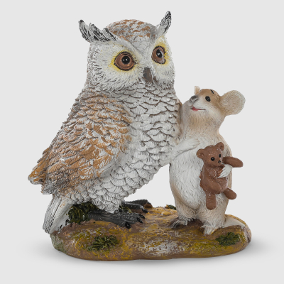 Изображение товара Фигура декоративная Delux Quanzhou Сова с мышкой 12х7,5х13 см