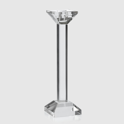 Изображение товара Подсвечник Crocus хрустальный, 1 свеча, высокий 6,5х6,5х24 см