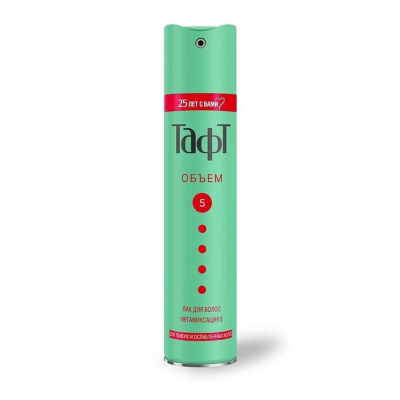 Изображение товара Лак для волос Taft Объем Мегафиксация 225 мл с эффектом Push-Up и объемом