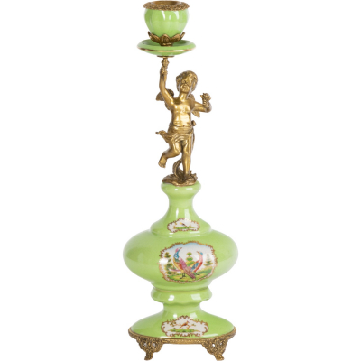 Изображение товара Подсвечник Glasar ангел из фарфора и бронзы высокой символики и стиля