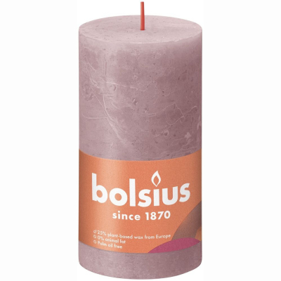 Изображение товара Декоративная свеча Bolsius Rustic Shine пепельная роза 13х6,8 см